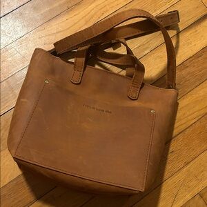 Portland Leather Mini Dakota Tan Bag w/ Blue Organizer